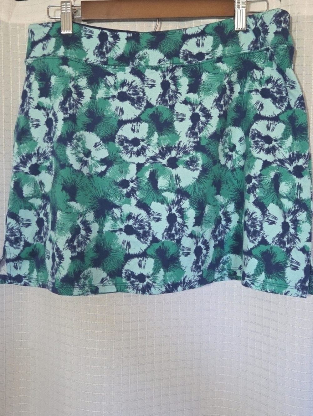 Tranquility by Colorado Clothing Skort Floral Print Green Navy Women's Large - Picture 2 of 8
